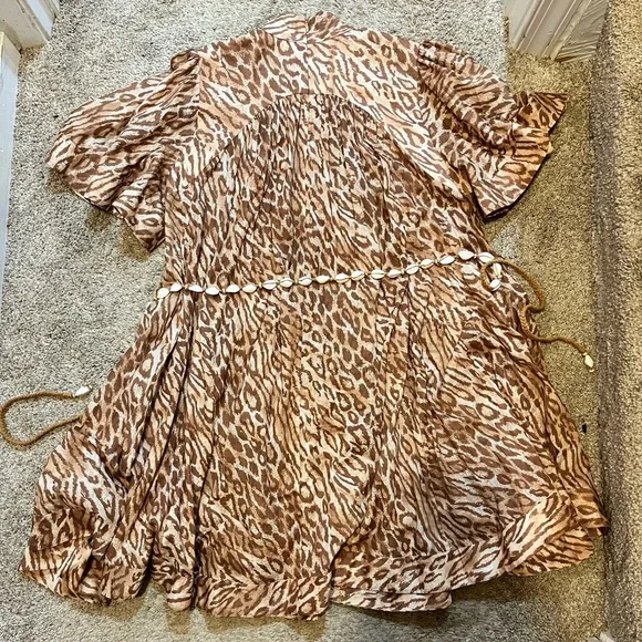 Zimmerman Leopard Print Button-Down Dress